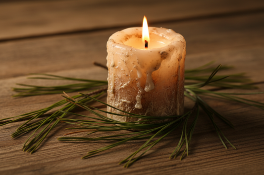 DIY: Pine Pitch Candles & Torch